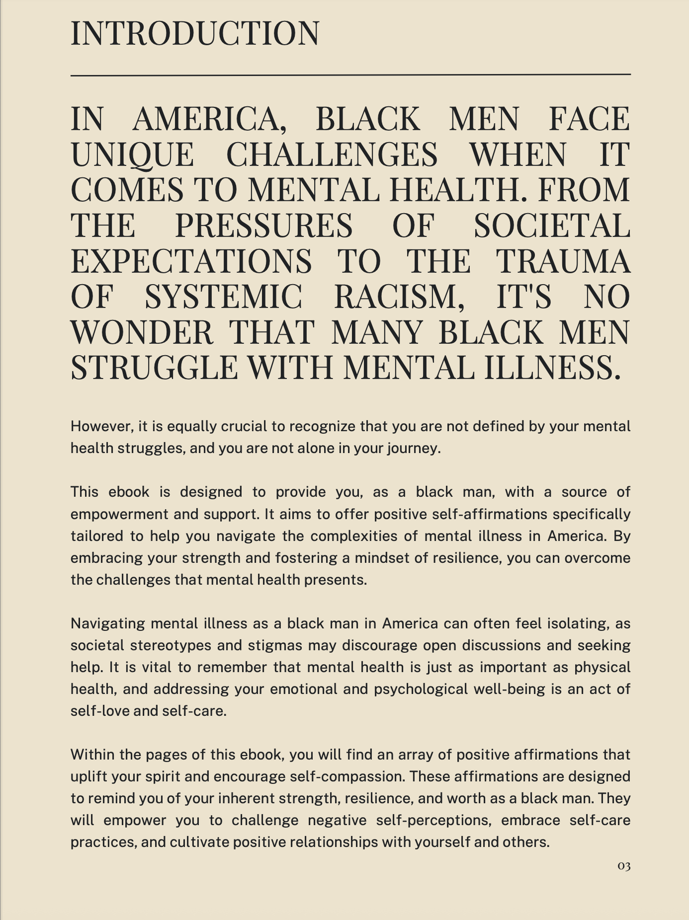Black Man, You Are Strong: Volume 1 — Positive Affirmations for Mental Wellness